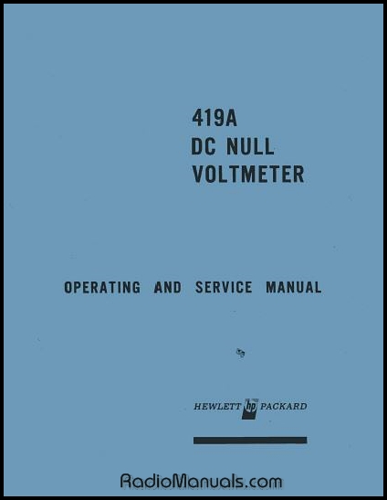 HP 419A Service & Operation Manual